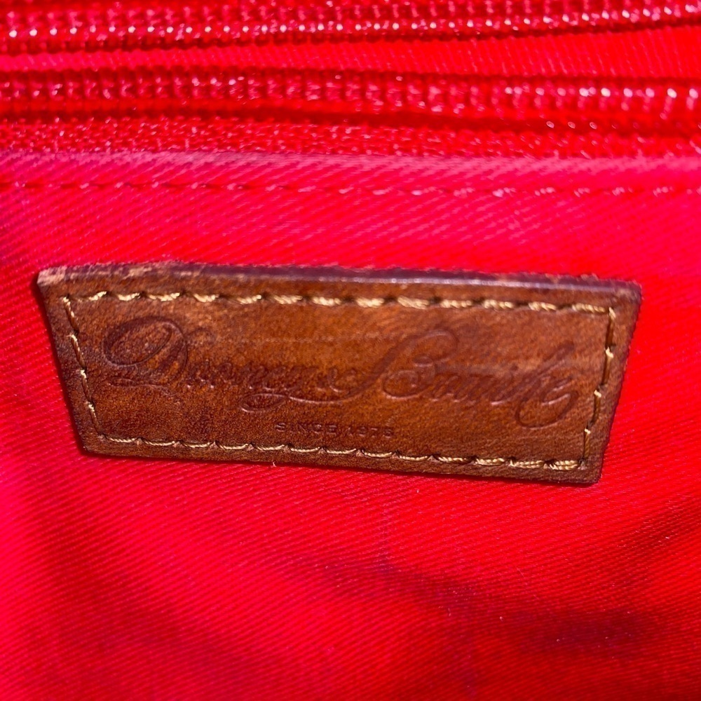Dooney & Bourke All Weather Small Crossbody Saddle Bag Black/British Tan - Picture 9 of 13